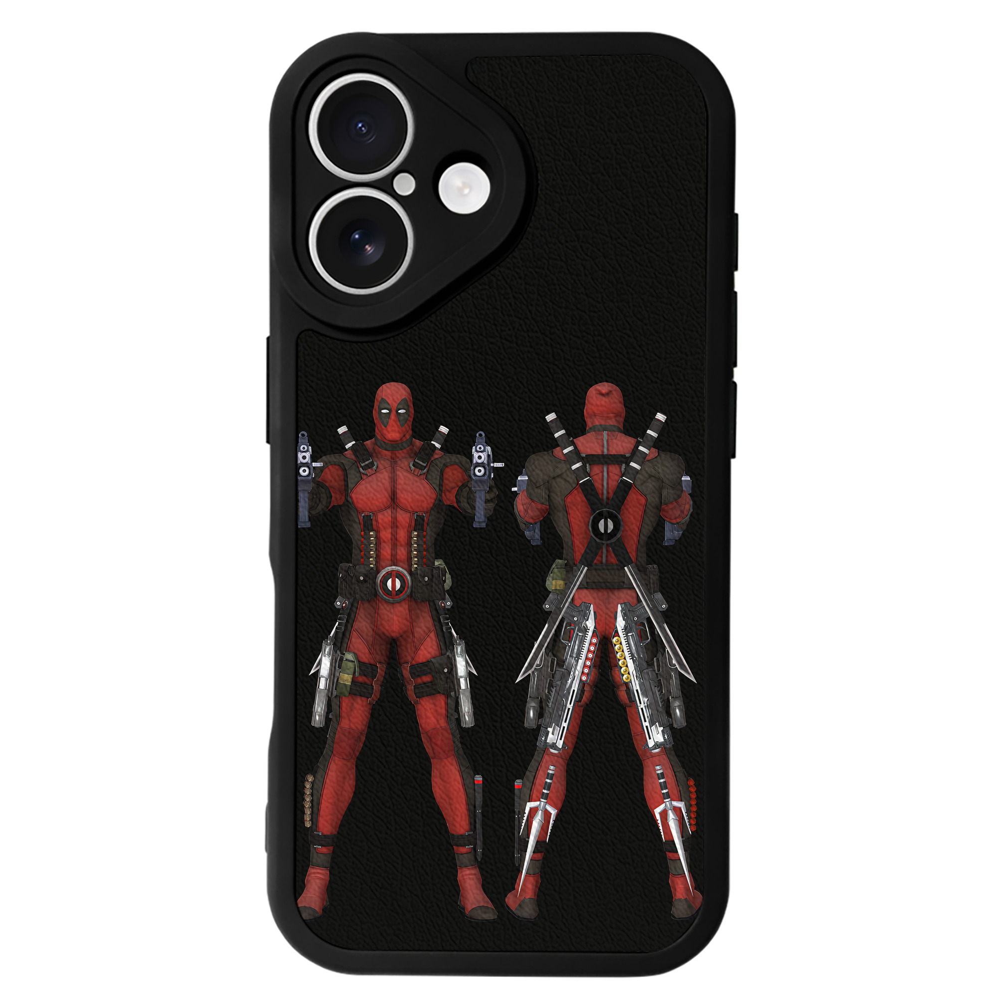 （画像用） Deadpool デッドプール 【iPhone 16シリーズ対応】シリコンスマホケース（レザー調） 材質：シリコン